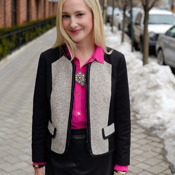 French Connection Mixed Media Jacket / Blazer - Picture 1 of 8